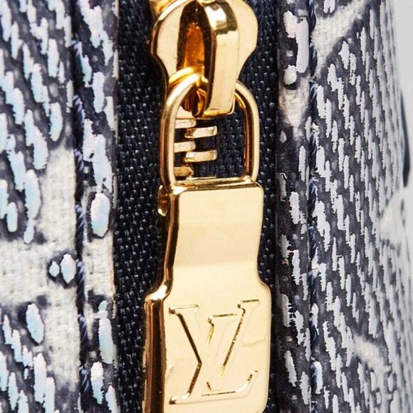 Louis Vuitton Blue/Silver Monoglam Canvas Pochette Metis East/West Bag - Picture 7 of 12